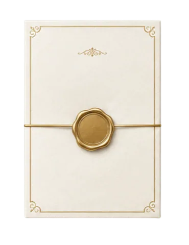 Cream and gold invitation